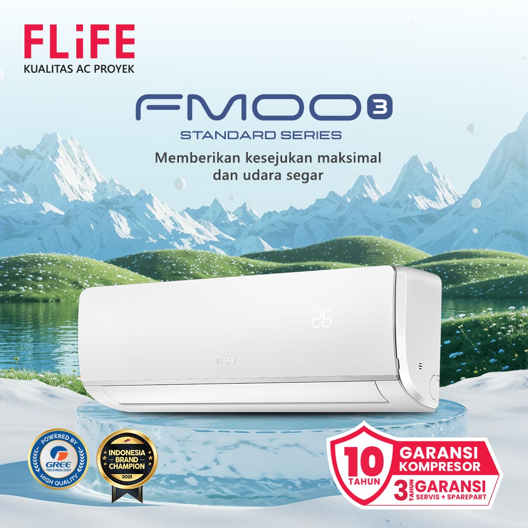 Flife Gree AC Split Standard 1.5 PK FMOO3 Series - FAC-12FMOO3